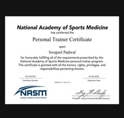 National Academy of Sports Medicine certification